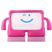 Resim Kupa Apple iPad 9.7 2018 (6.nesil) Çocuk Tablet Kılıfı Yumuşak Dokulu Standlı Silikon Tam Koruma Kılıf 