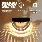 Resim 6 adet Güneş Enerjili Yarı Dairesel Çit Işıkları, Şeffaf Gölgelik Siyah Kabuk, 6 LED Işık, Kolay Kurulum, Yüksek Maliyet Etkinliği, Dış Duvarlar, Çitler, Bahçeler, Garajlar, Koridorlar için Uygun 