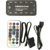 Resim Htun (Işık Kontrol Cihazı) 30M Rgb LED Bilgisayar Kasası Pc Soğutma Fan Kontrol + Rf Kablosuz Uzaktan Kumanda (Yurt Dışından) 