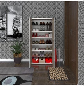 Resim Kenzlife Ayakkabılık Ayakkabı Dolabı Kilitli Be Real Crd 140 70 32 Kapaklı Arkalıklı Ofis Dolabı İki Bölme 
