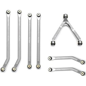 Resim 1/24 Axial Scx24 İçin Yüksek Performanslı Alüminyum Çekiç Kolu Seti - Gümüş Renk 