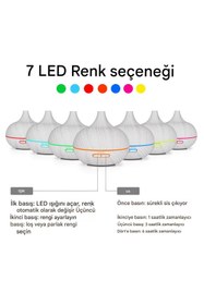 Resim XYZ 550Ml Aromaterapi Difüzör, 7 LED Renkli Işık, Uzaktan Kumandalı, Sessiz Çalışma 