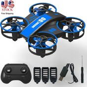 Resim Çocuklar Ve Yeni Başlayanlar Için Mini Drone, Rc Quadcopter Kapalı Helikopter, Mini Blue 3b 