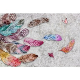 Resim Renkli Tüyler Duvar Kağıdı (361189731) 