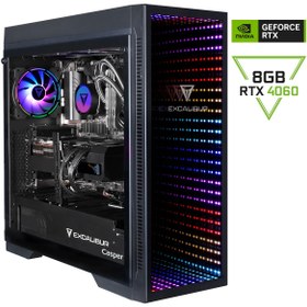 Resim Excalibur E75H.127F-DXB0X-0SD Intel Core i7-12700F 32 GB RAM 2 TB NVMe SSD Gen4 8 GB RTX4060 FreeDOS Masaüstü Oyun Bilgisayarı 