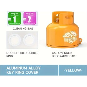 Resim Hightower Evrensel Elektrikli Araç Kilidi Dekorasyon Kapağı Sarı Motosiklet Kontak Anahtarlık Koruması 