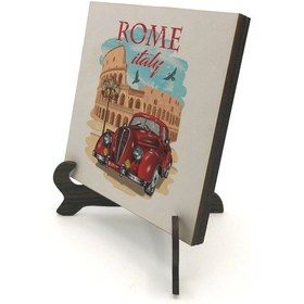 Resim Roma Görseli Baskılı Mdf Masaüstlük 10x10 