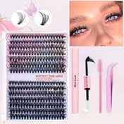 Resim DIY Kirpik Kümeleri Kirpik Uzatma Seti 640 adet 30D40D50D Tekli Kirpikler, Ekstra Kalın, D Kıvrım 9-16mm Karışık Uzunluklu Kirpikler, Evde DIY Kirpik Uzantısı Hafif Manga Görünümü 