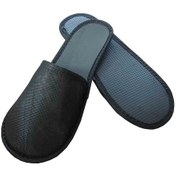 Resim 300 Çift Çevre Biyeli Kalın Taban Siyah Tela Otel Terliği Tek Kullanımlık Kullan At Beyaz 