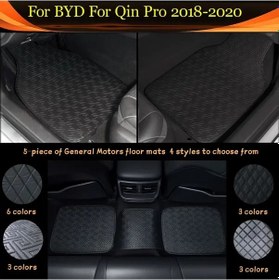 Resim Honeybeeshop Byd Qin Pro 2018-2020 Zemin Matları 5 Adet Çift Hat Kahverengi Dayanıklı Sentetik 