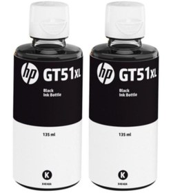 Resim HP Gt51xl Ink Tank Ikili Siyah Kartuş Dolum Mürekkep Seti Gt51xl-gt5822/310-bk-2li 