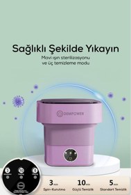 Resim TeknoEser Katlanabilir Çamaşır Makinesi - Seyahat, Kamp ve Küçük Yaşam Alanları İçin İdeal 
