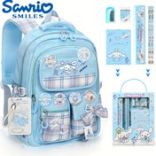 Resim For Cinnamoroll Karikatür Sırt Çantası için, Seyahat için Sevimli Öğrenci Çantası, Yeni Sınıf Dönemi için Mükemmel, Bir Kart Tutucu, Altı Madalyon ve Bir Düzenlik Seti İçerir. 