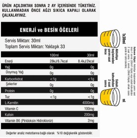 Resim Mustang Nutrition L-carnitine 4000 Mg 1000 Ml 33 Servis Limon + 2 X L-karnitin Shot Hediyeli 
