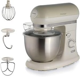 Resim Ariete Vintage Mutfak Şefi Bej 1588/03 - Stand Mikser, Hamur Yoğurma Makinesi, 1200 Watt, 2400 Watt Kilitli Motor, 5,5 Litre Paslanmaz Çelik Hazne, Pulse, 3 Farklı Hazne İçi Aparat 