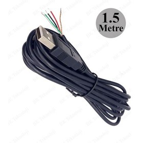 Resim 4 Telli Açık Uçlu Lhimlenebilir Usb Data Şarj Kablosu - 1.5 Metre 