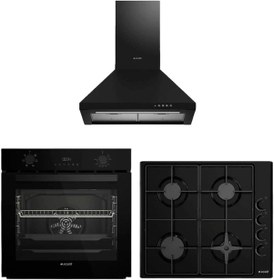 Resim Arçelik AFC 330 S - OMD D 611ES - P 27 YS Siyah Ankastre Set 