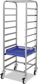 Resim Empero EMP.BAKY.2.10 Basket Taşıma Arabası Yüksek 56x53x165 cm 10 Basket Kapasiteli 