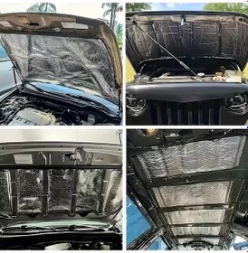 Resim Araç Oto Kaput Kapı Taban Davlumbaz Ses Yalıtım Malzemesi 6mm Alm. Folyolu Kauçuk 50cmx100cm 5adet 