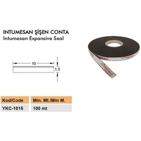 Resim Yangın Fitili-Yanmaz Kapı Contası-Sızdırmaz Duman Contası-Fitili-Siyah-25 Metre 