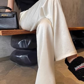 Resim Kadınların Yaz Koleksiyonu, Dantelli Desenli, Rahat Bol Kesim, Asetat Kumaş, Günlük Kıyafet için Mükemmel, Dantelli Dokulu Pantolon | Dantelli Dokulu Pantolon | Dantelli Desenli, Geniş Bacaklı Pantolon 