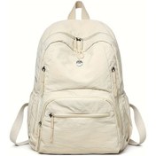 Resim Chuangyinshop Itechjoy Beige Sırt Çantası: Hafif Geniş Okul Seyahat Dayanıklı Polyester Bej 