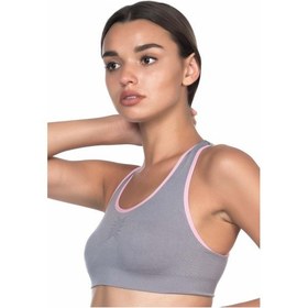 Resim Gri Pembe Mı Emay 4024 Double Toparlayıcı Büstiyer Gri Pembe Gri - Pembe 