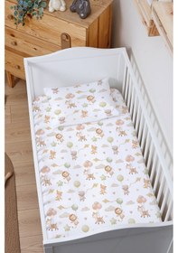 Resim Organik Bebek Boy Lastikli Çarşaf Seti 70x130 - Küçük Kaşifler 