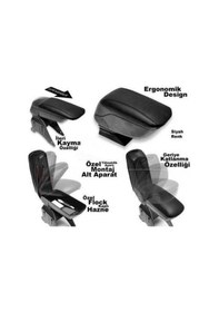 Resim Oto Kolçak Sürgülü Yumuşak Uzatılabilir Kol Dayama Siyah Ünivers 