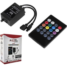 Resim Hightek Rgb Kontrol Kumandası Müzik Kontrollü 6A 20 Tuşlu Hıghtek HT-2220 