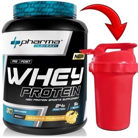 Resim Whey Protein 900 Gr Muz Aromalı Protein Tozu 24 Gram Protein 30 Servis Shaker Hediyeli 