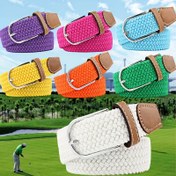 Resim Golf Kemer - Canlı Şeker Renkli Günlük Kanvas Kemerler Şık Toka ile, Kot ve Etekler için İdeal, Dayanıklı PP/Latex Malzeme, Spor ve Boş Zaman için Mükemmel 
