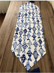 Resim Balık Desenli Runner Çok Renkli 