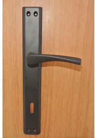 Resim Burgaz Mat Siyah Aynalı Kapı Kolu 