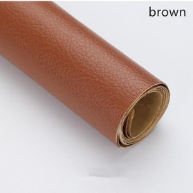 Resim Kahverengi Kendinden Yapışkanlı Deri Kanepe Tamir Yama Mobilya Masa Sandalye Etiket Koltuk Çantası Ayakkabı Yatak Düzeltme Tamir 