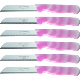 Resim Solingen 6'lı Bıçak Seti Ebruli Desen Pembe 