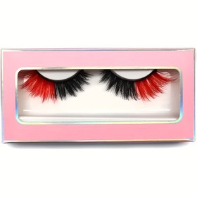 Resim 1 Çift Tam Şerit Kirpik, Kalın Kıvrık 17mm Sahte Kirpikler, Kabarık Wispy Kedi Gözü Kirpikleri, Göz Ucu Uzatma 