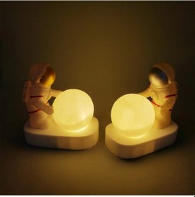 Resim Astronot Masa Lambası Çok Renkli 