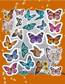 Resim Kelebek Temalı Sticker Seti Laptop Ajanda Pc Tablet Telefon Defter Etiket Bullet Journal Diğer 