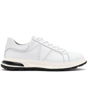 Resim Derimod Erkek Beyaz Bağcıklı Kalın Tabanlı Deri Sneaker 25SFD675018 