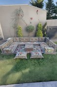 Resim mdhomecarpet Şark Köşesi Minder Takımı | Yer , Sırt Minderi, Etnik Desen, Salon ve Ev İçin 17 Parça Süngerli 
