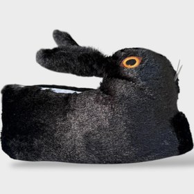 Resim Liger Tavşan Model Şişme Peluş Çocuk Panduf SİYAH 