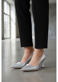 Resim Ayakmod 665140 Z Gümüş Kadın Topuklu Ayakkabı Gümüş 