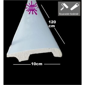 Resim 10CMX120CM Beyaz Icon Pvc Çıta Parke Süpürgelik Kenar Çıtalama Dekoratif Ev Süpürgelik 1 Boy 120CM 