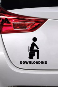 Resim Genel Markalar Downloading Klozet Sticker Oto Motor Laptop Duvar Folyo Sticker 25 X 25 Cm 