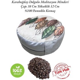 Resim Zafu Karabuğday Dolgulu Meditasyon Minderi Yapraklar 2024-3yp 