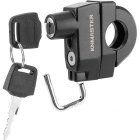 Resim Knmaster HL100 Siyah Motosiklet Kask Kilidi Alüminyum Malzeme ile Su Geçirmez ve Dayanıklı 