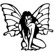Resim Kanatlı Peri Sticker 10 X 9 Cm 