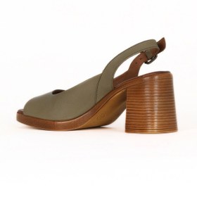 Resim Bueno Shoes Yeşil Deri Kadın Topuklu Sandalet 01we3700 