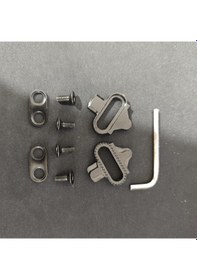 Resim Qingmipy Yol Ve Dağ Bisikletleri İçin Evrensel Spd Kilitli Ayaklık Plakası - Güçlü Kilitleme, Kolay Kurulum Ve Dayanıklı Malzeme Siyah Vida Ve Yastık Çok Renkli 